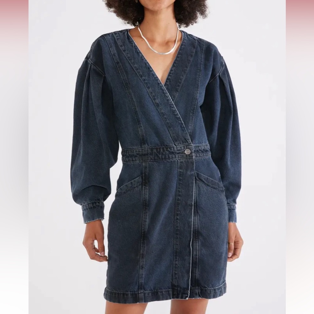 Erica Mira Denim Wrap Dress